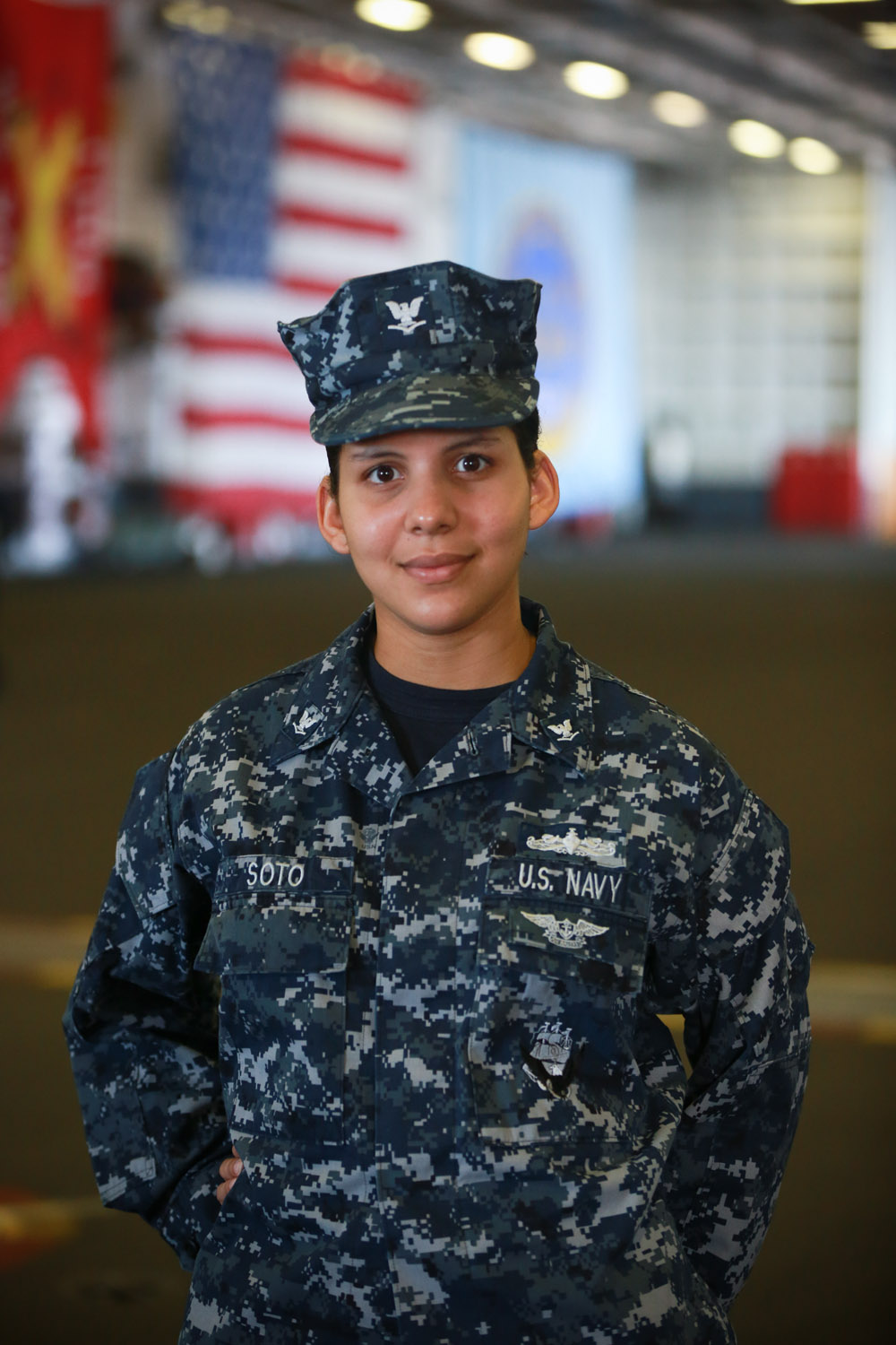 Petty Officer 3rd Class Loyda Ebenezer Soto, an information syst