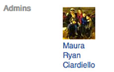 Facebook item identifying the administrator of the “Haverhill Public Schools ~ Parent Group” page, as it appeared Sunday.