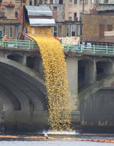 Rubber Ducks drop in 2011. This year, the event takes place at 2 p.m., from the Comeau Bridge.