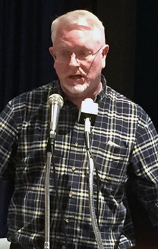 Moderator Richard Smyth of the Universalist Unitarian Church of Haverhill.