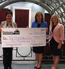 Carina Pappalardo, executive director of the Psychological Center; Diane Galvin, Pentucket Bank executive vice president/chief operating officer; and Leanne Petrou, Pentucket Bank vice president of marketing and community relations.