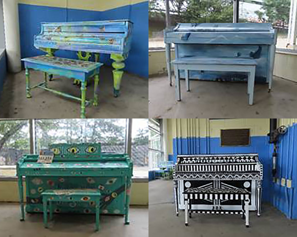 MVRTA Introduces Ornately Decorated and Playable Pianos to McGovern Transit Center, Lawrence