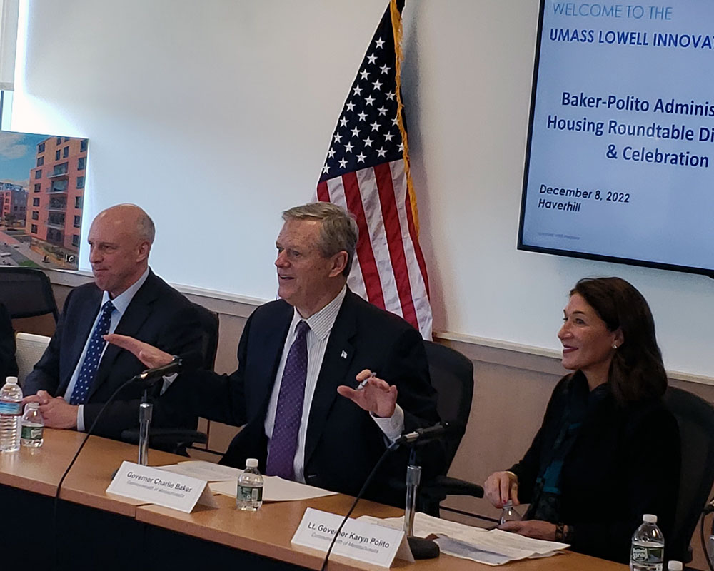 Gov. Baker in Haverhill Lauds City for Role in Addressing Housing Shortage; Transforming Downtown