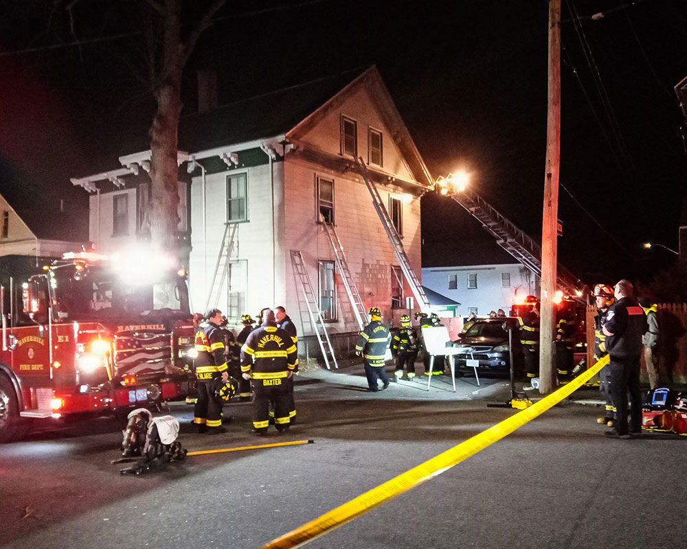 Two-Alarm Portland Street, Haverhill, Fire Displaces Seven; Cause May be Wood Stove