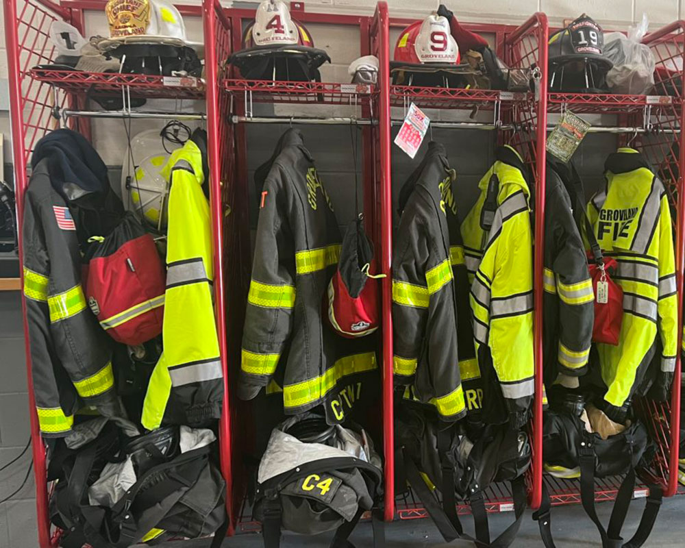 Deceased Groveland Firefighter’s Gift Pays for Protective Gear Rack
