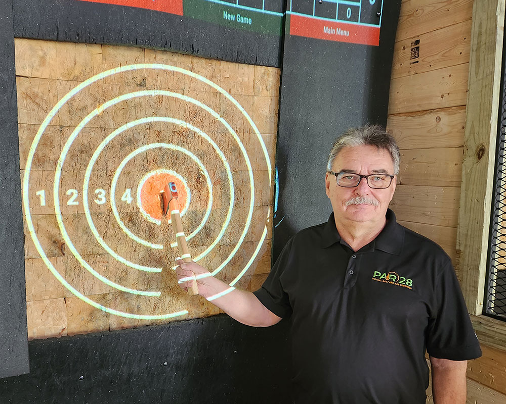 Haverhill Restaurant Family Hits the Bullseye at Par 28 Complex with Golf Simulators and Axe Throwing