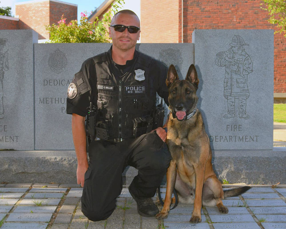 Methuen Police Officer Waller and K-9 Partner Bohdi Complete Training