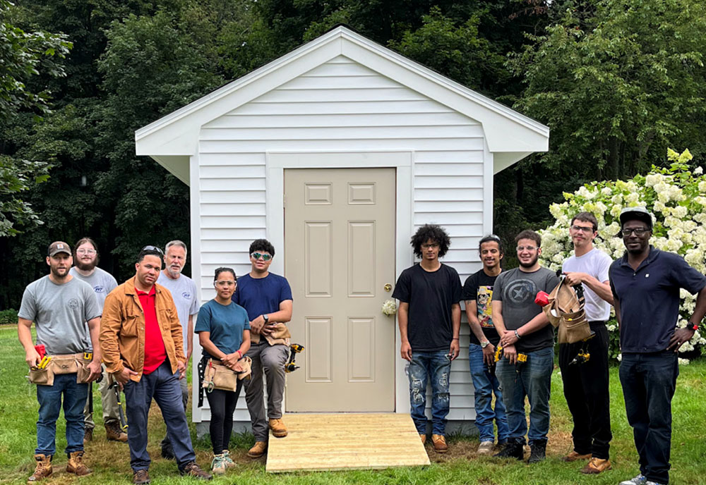 Whittier Tech Career Technical Initiative Students Build New Shed for Veasey Park