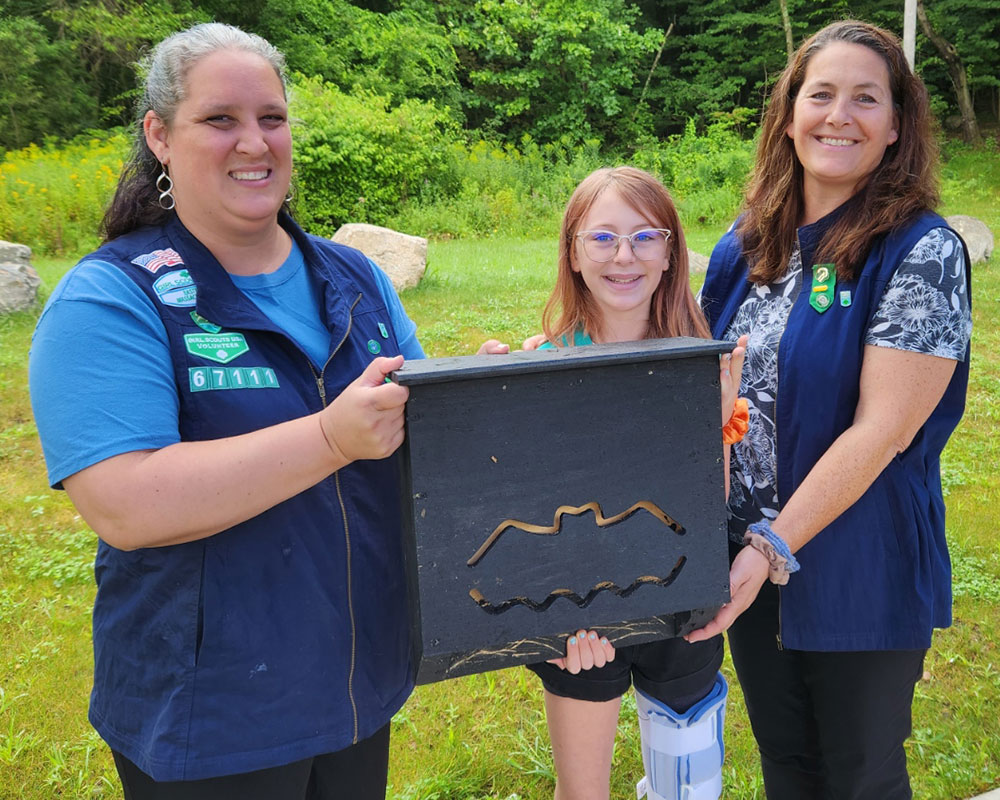 Haverhill Junior Girl Scout Aims to Protect Pollinators with Environmentally Friendly Bat House