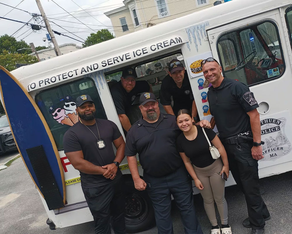 Smile Formula: Methuen Police Hand Out Ice Cream Throughout the City