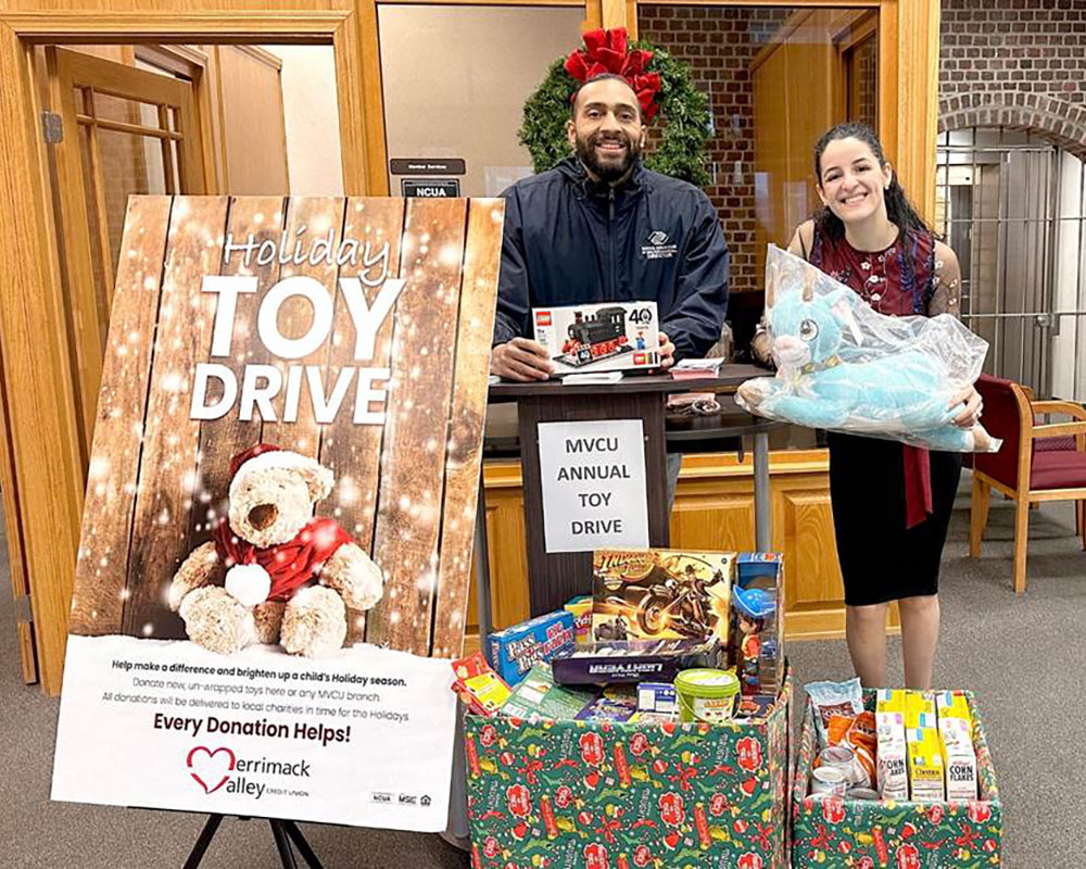 Merrimack Valley Credit Union Collects Toys for Area Boys & Girls Clubs